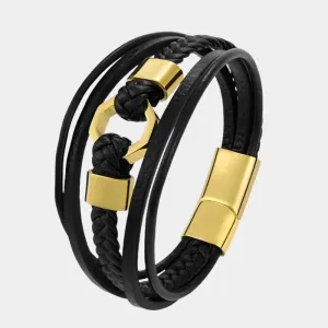 Elegant Hive Bracelet - Cross & Crown