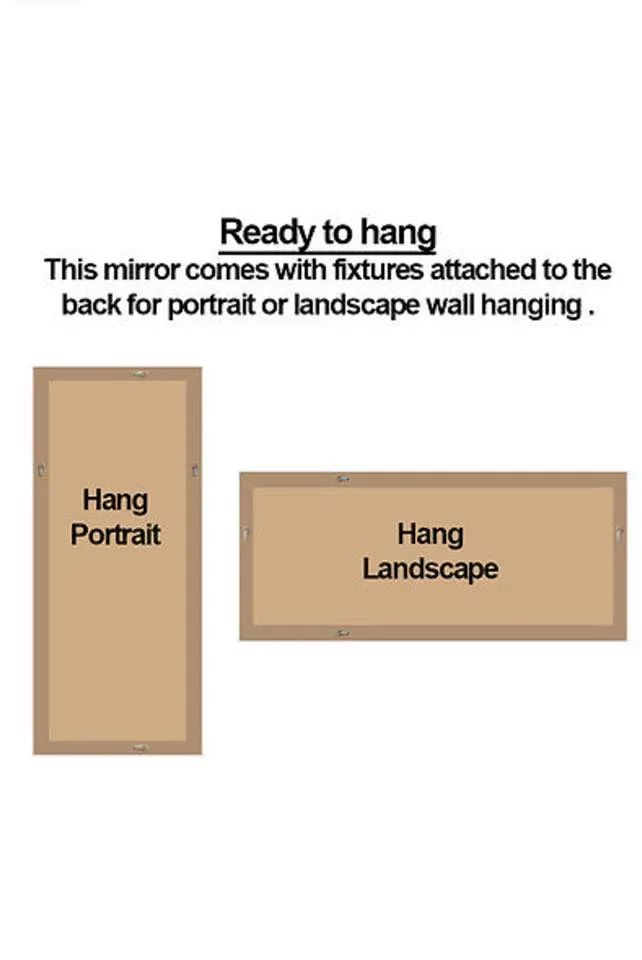 Elegant White Ornate Mirror 80x110cm, Wood Frame