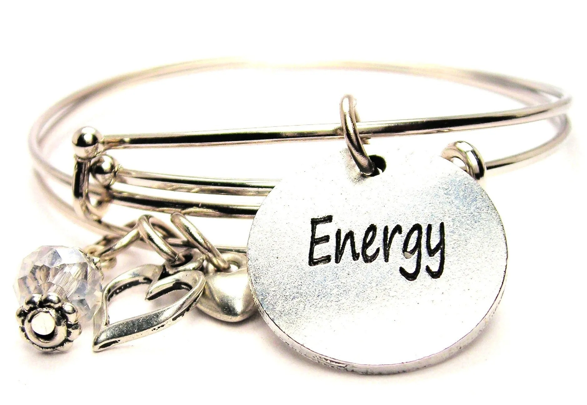 Energy Circle Expandable Bangle Bracelet Set