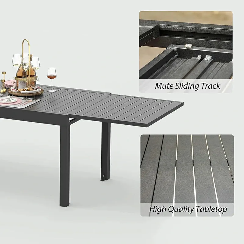 Extendable Aluminum Outdoor Dining Table