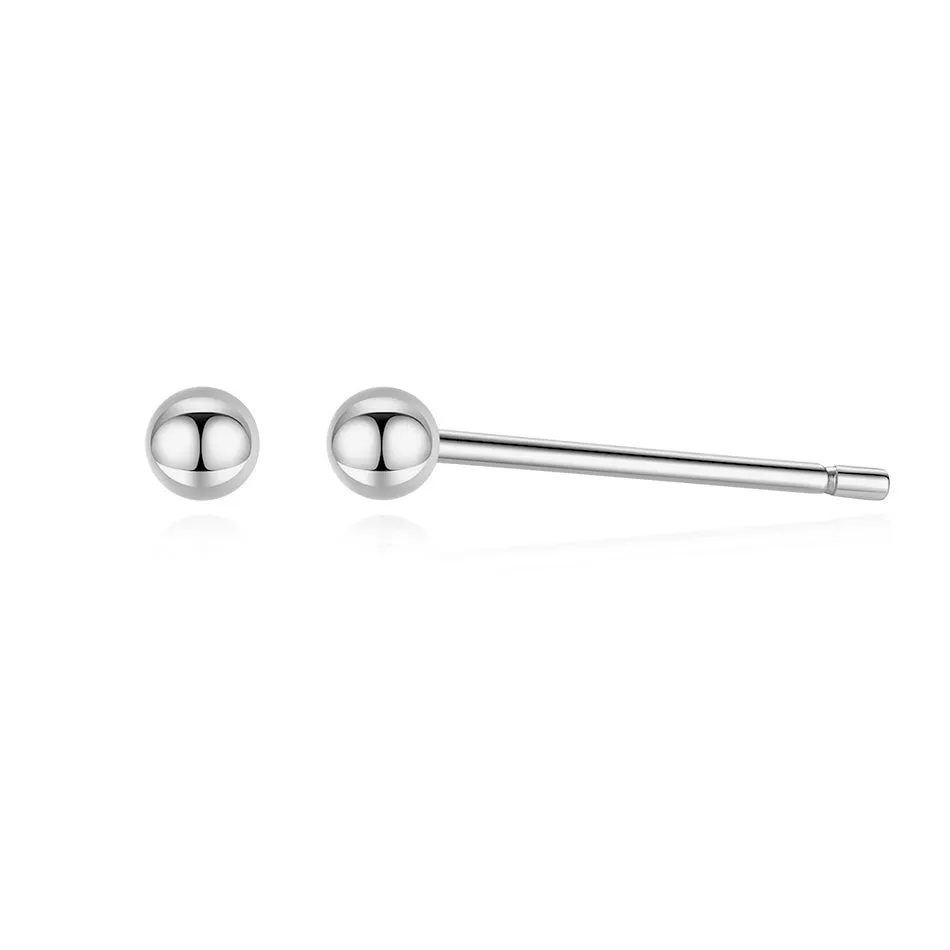FE0005 925 Sterling Silver Ball Stud Earrings