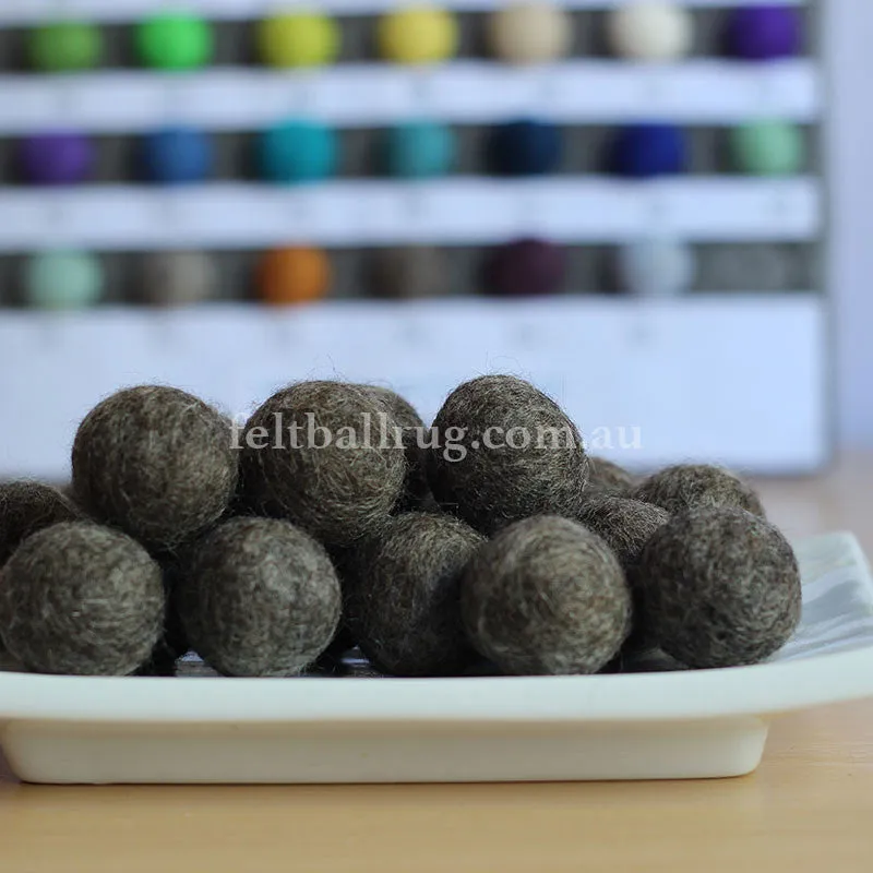 Felt Ball Beaver 1 CM,  2 CM, 2.5 CM, 3 CM, 4 CM Colour 53
