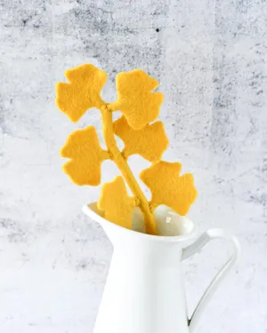 Felt Gingko Leaf - Yellow