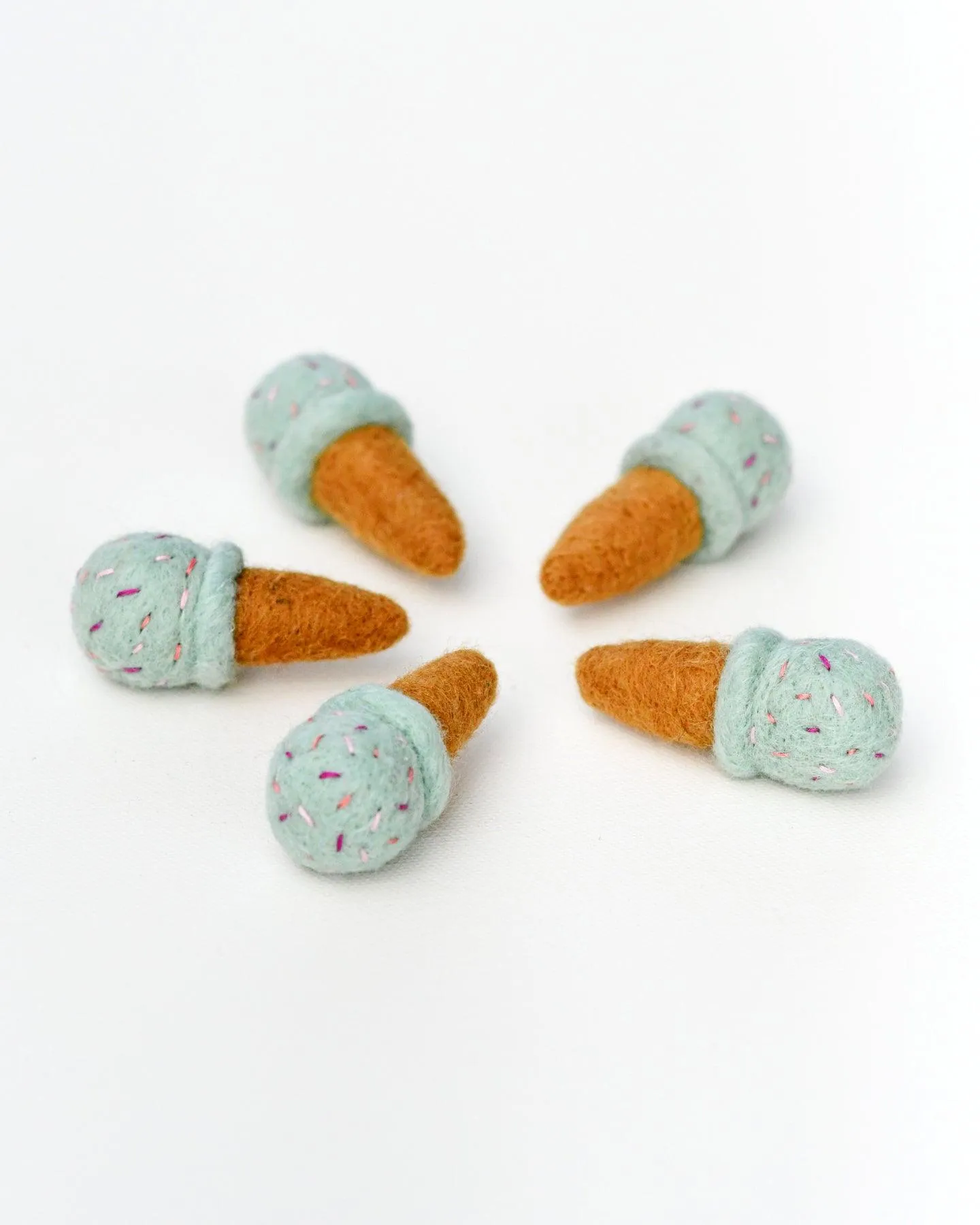 Felt Ice Creams - Cotton Candy Flavour with Sprinkles