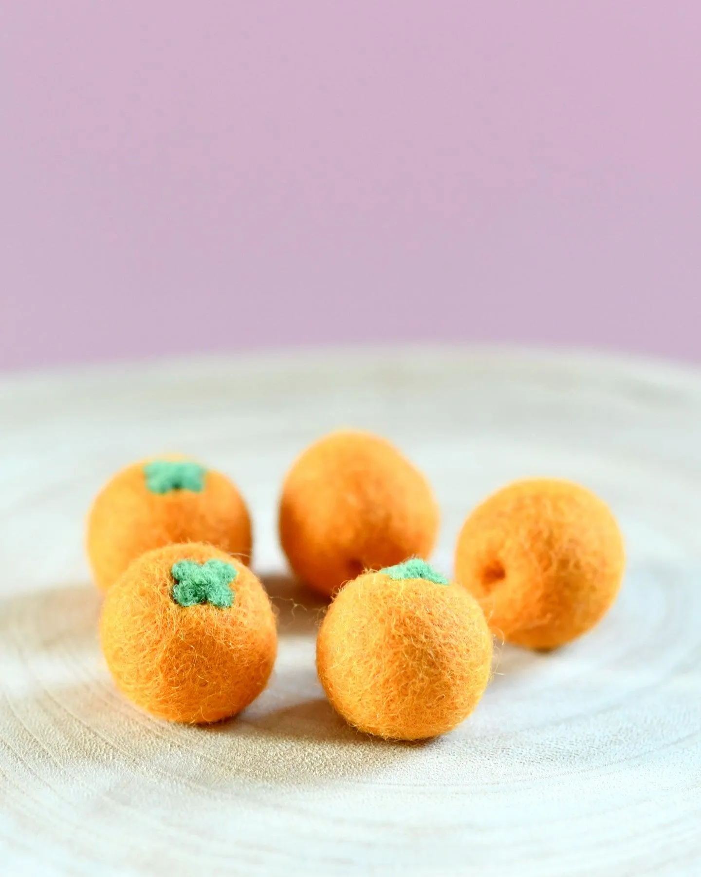 Felt Oranges - Set of 5 Oranges