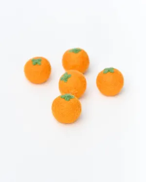 Felt Oranges - Set of 5 Oranges