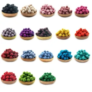 Felt Pom Poms Wholesale - Rainbow Wool Felt Pompoms Wholesale - DIY Loose Felt Ball Garland - Wool Felt Balls - Choose Color Quantity