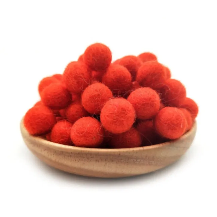 Felt Pom Poms Wholesale - Rainbow Wool Felt Pompoms Wholesale - DIY Loose Felt Ball Garland - Wool Felt Balls - Choose Color Quantity