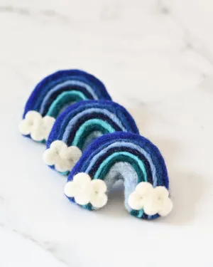 Felt Rainbows (Blue Coloured) - 3 Rainbows
