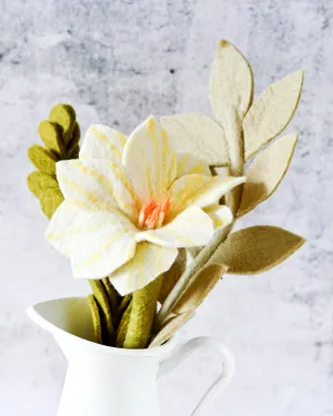 Felt Rustic Floral Bouquet - Wildflower, Jade and Ash Leaves