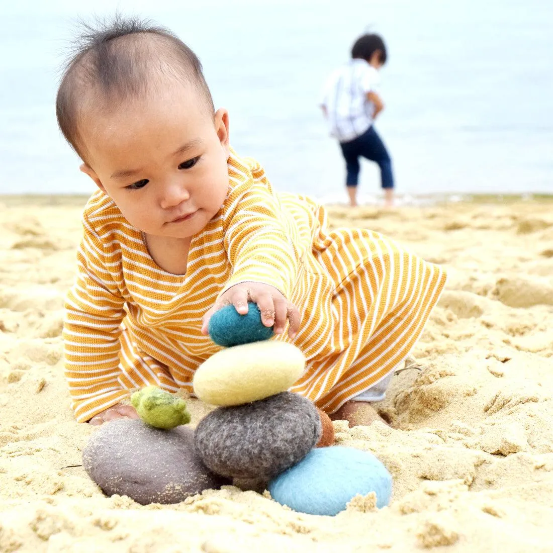 Felt Sensory Stacking Stones - Beach
