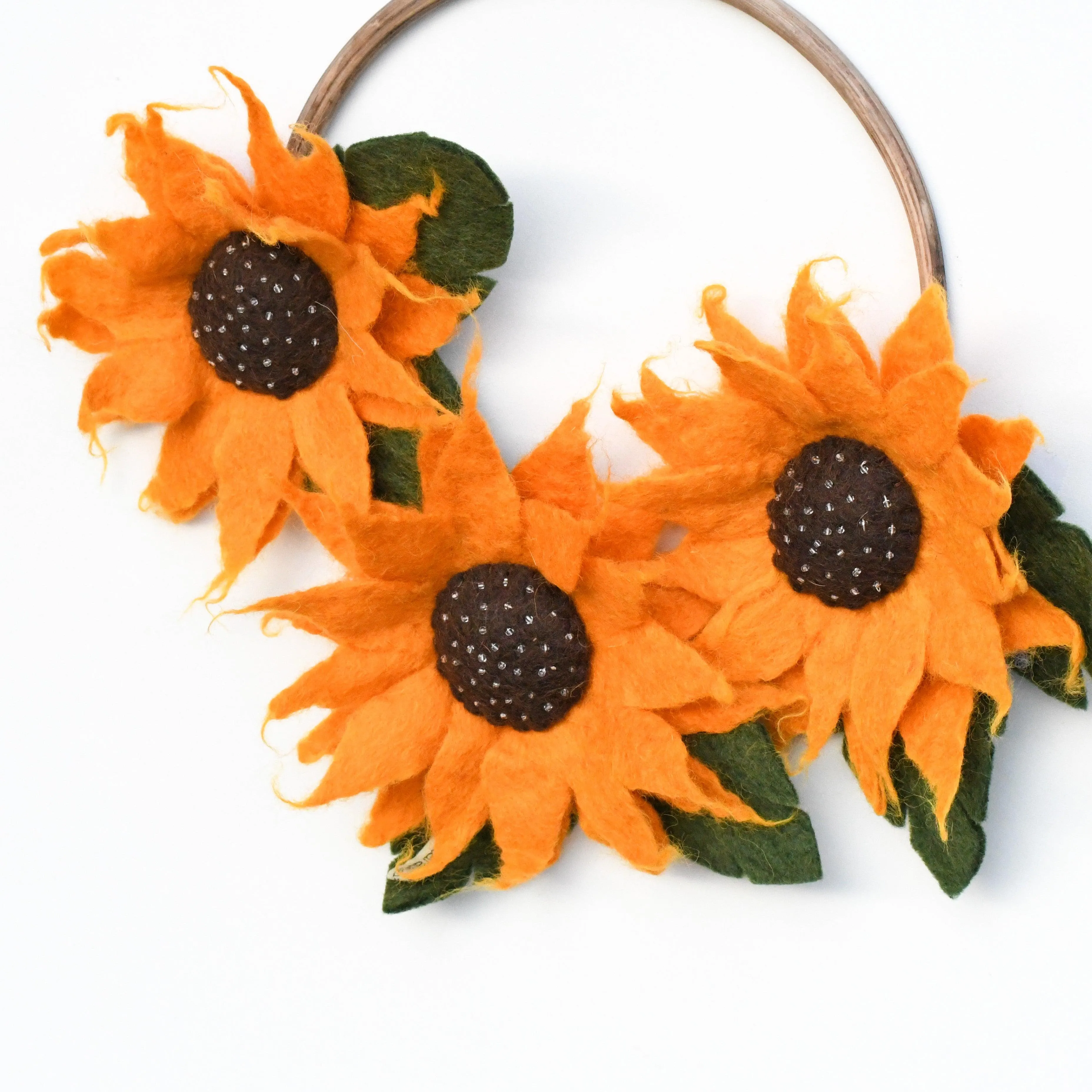 Felt Sunflowers Wreath