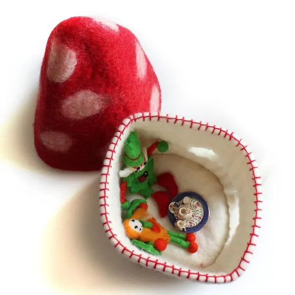 Felt Toadstool Fairy Home
