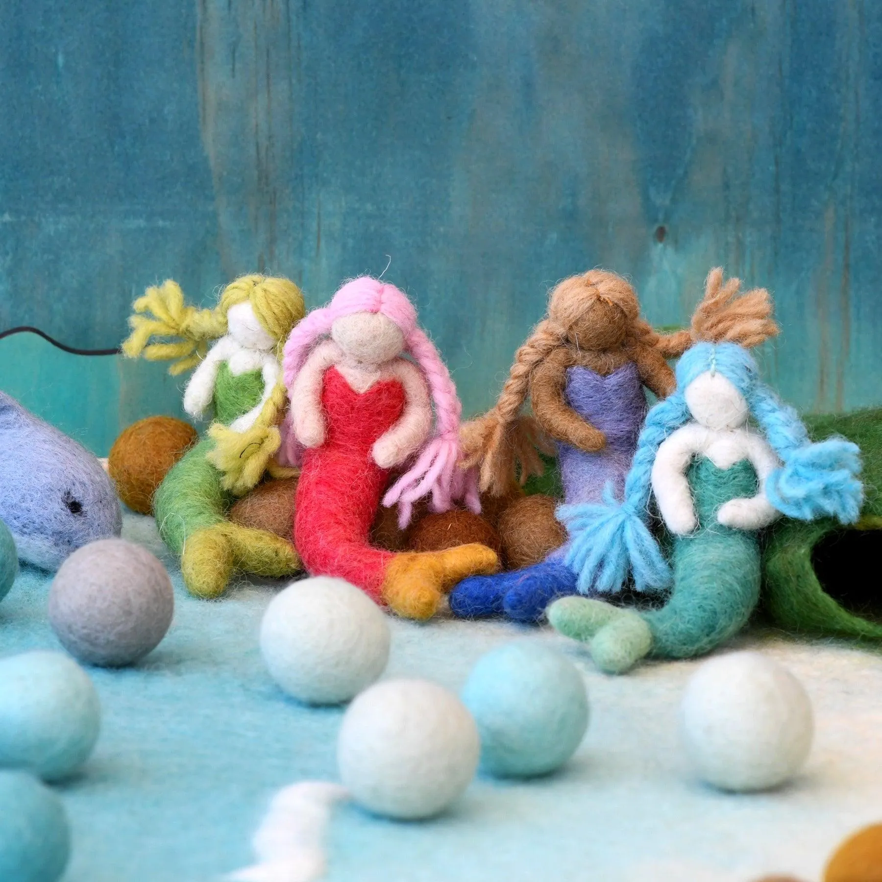 Felt Waldorf Mermaid - Pink Hair