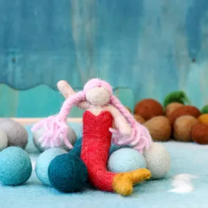 Felt Waldorf Mermaid - Pink Hair