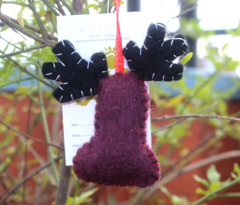 Felt Wool Reindeer Ornament