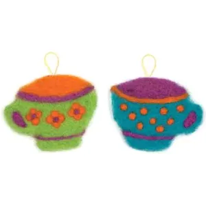 Feltworks Learn Needle Felting Kit Tea Cups