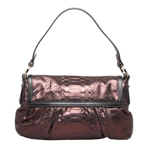 Fendi Metallic Embossed Chef Bag - '10s
