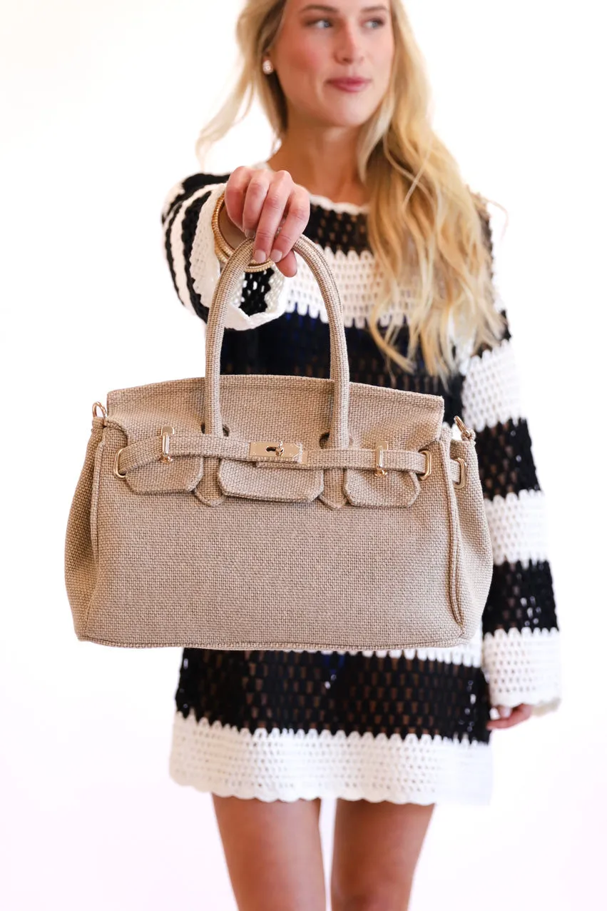 FINAL SALE!! Luxe Jute Handbag - Limited Edition