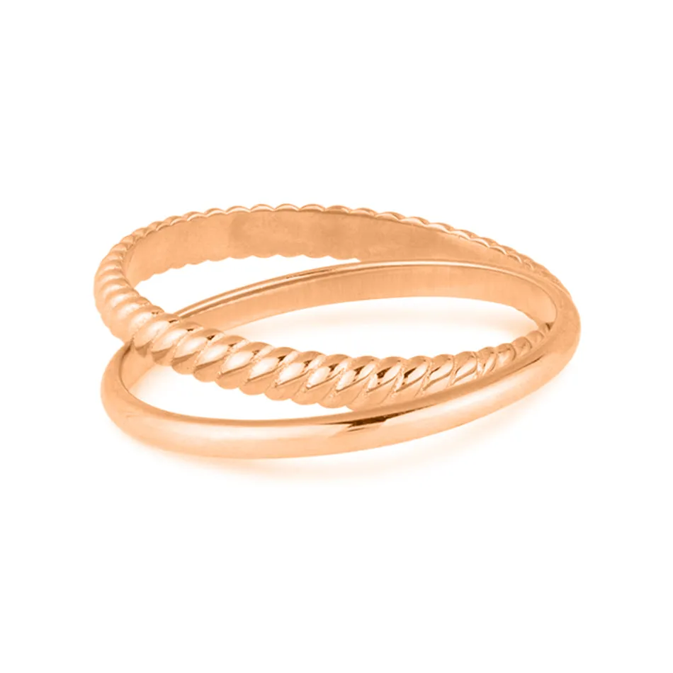 FJ0265 925 Sterling Silver Double Ring