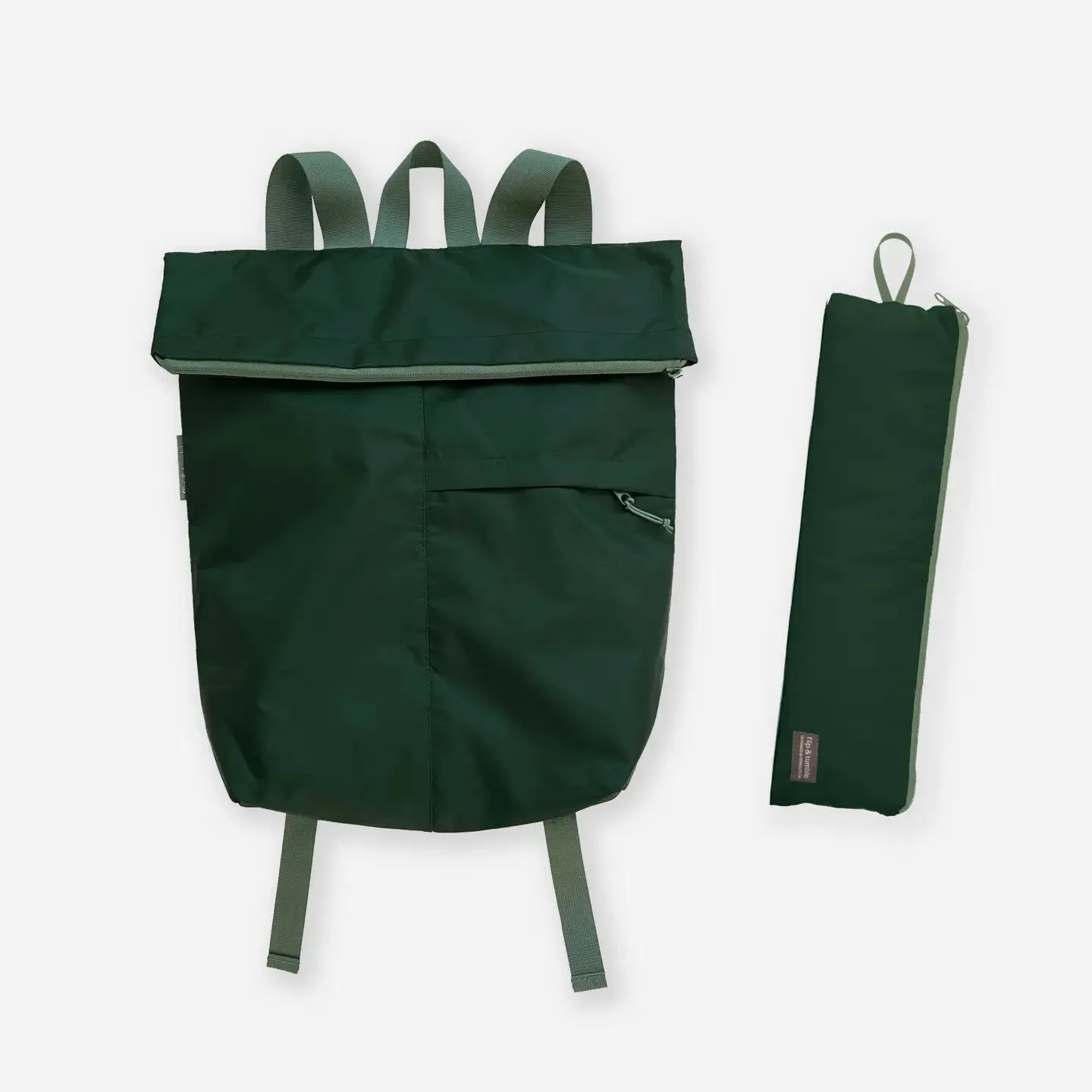 Flip & Tumble Fold-Up Travel Bag - Deep Green