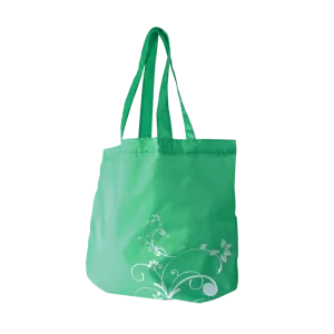 Fold Up Green Nylon Swirl Bag