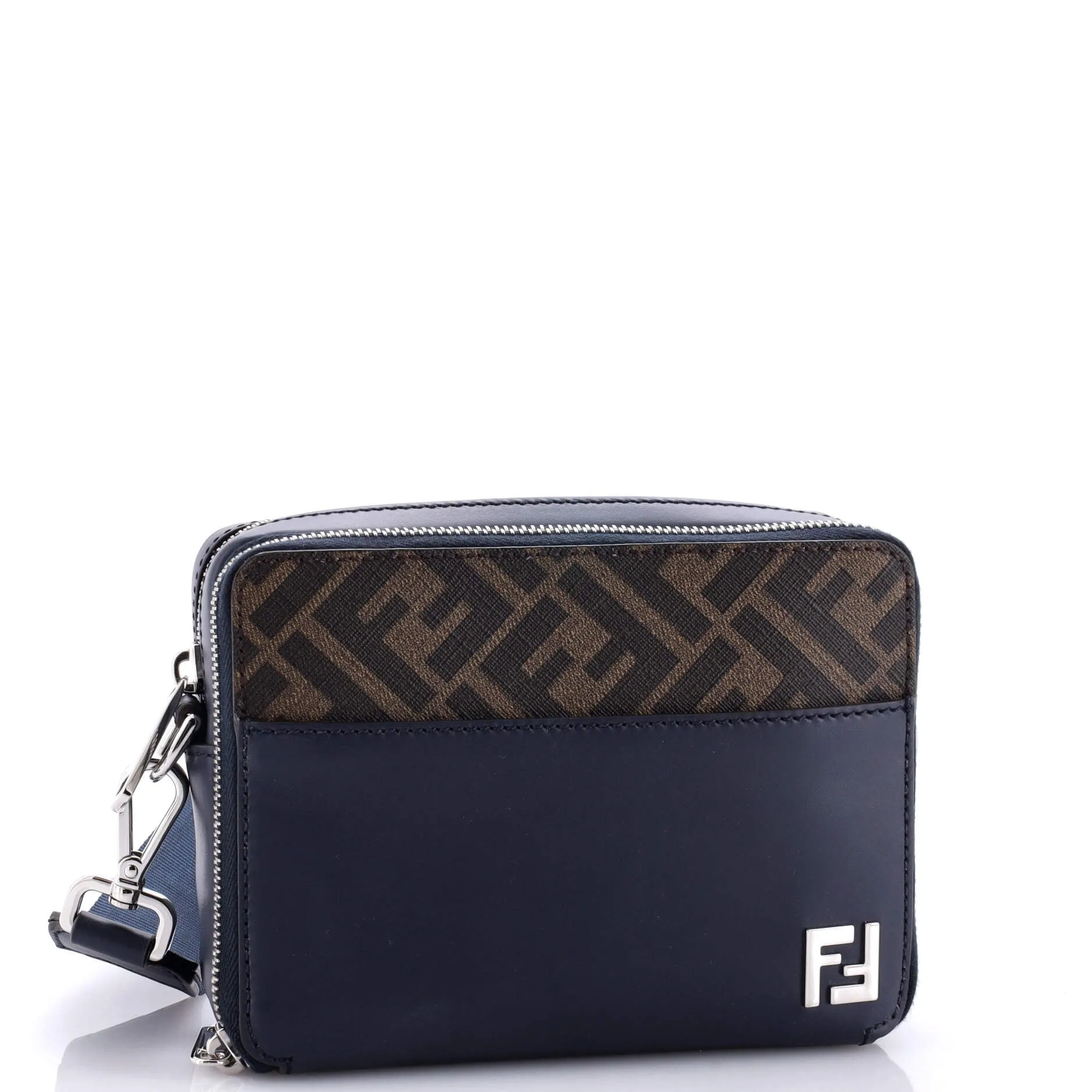 Front Pocket Camera Bag Zucca Coated Canvas and Leather