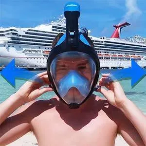 Full Face Snorkel Mask, Diving Mask Premium Safety Breathing System