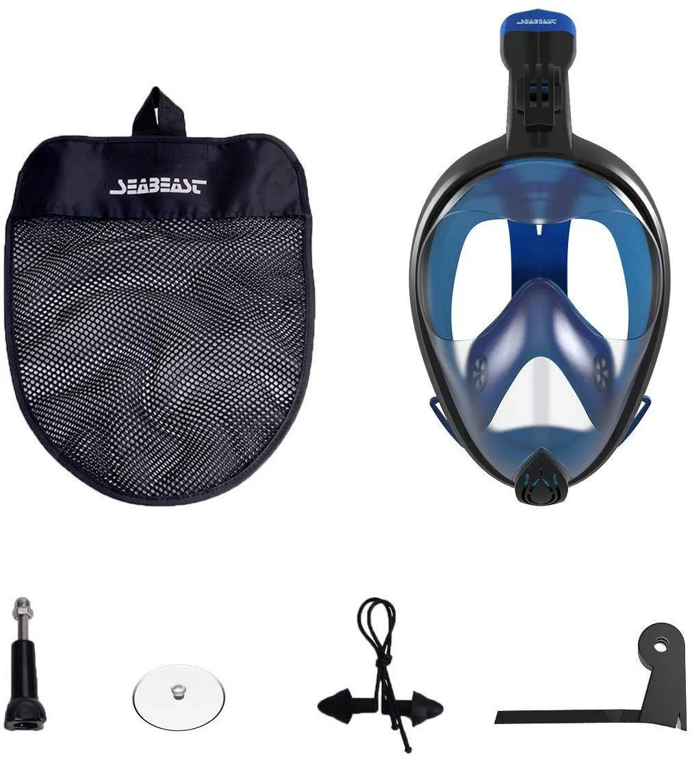 Full Face Snorkel Mask, Diving Mask Premium Safety Breathing System