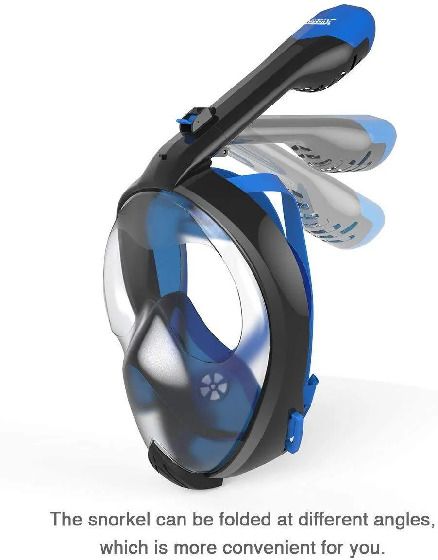 Full Face Snorkel Mask, Diving Mask Premium Safety Breathing System