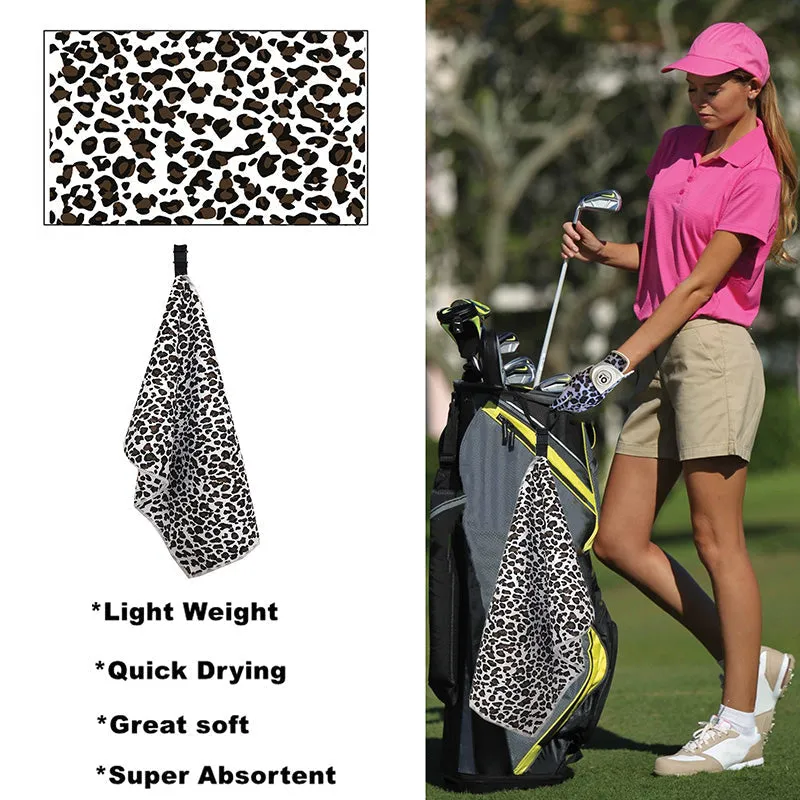 Golf Towel Printed 14X42 Inch With Grommet Clip 1 Pack Mod Dot