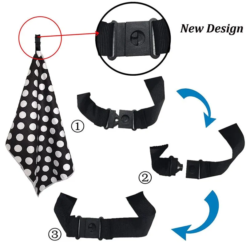 Golf Towel Printed 14X42 Inch With Grommet Clip 1 Pack Mod Dot
