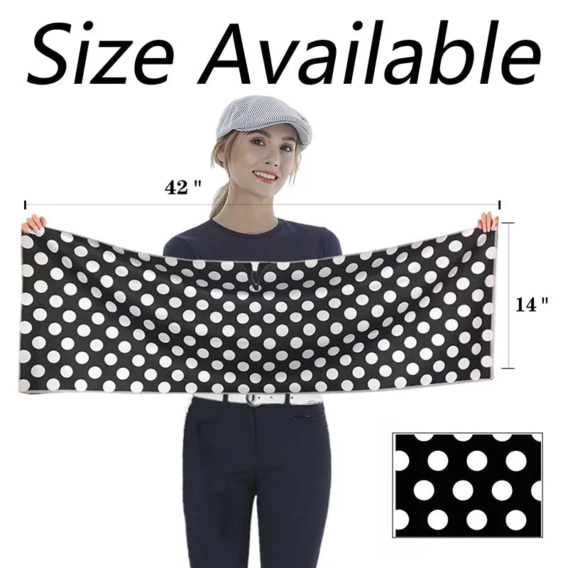 Golf Towel Printed 14X42 Inch With Grommet Clip 1 Pack Mod Dot