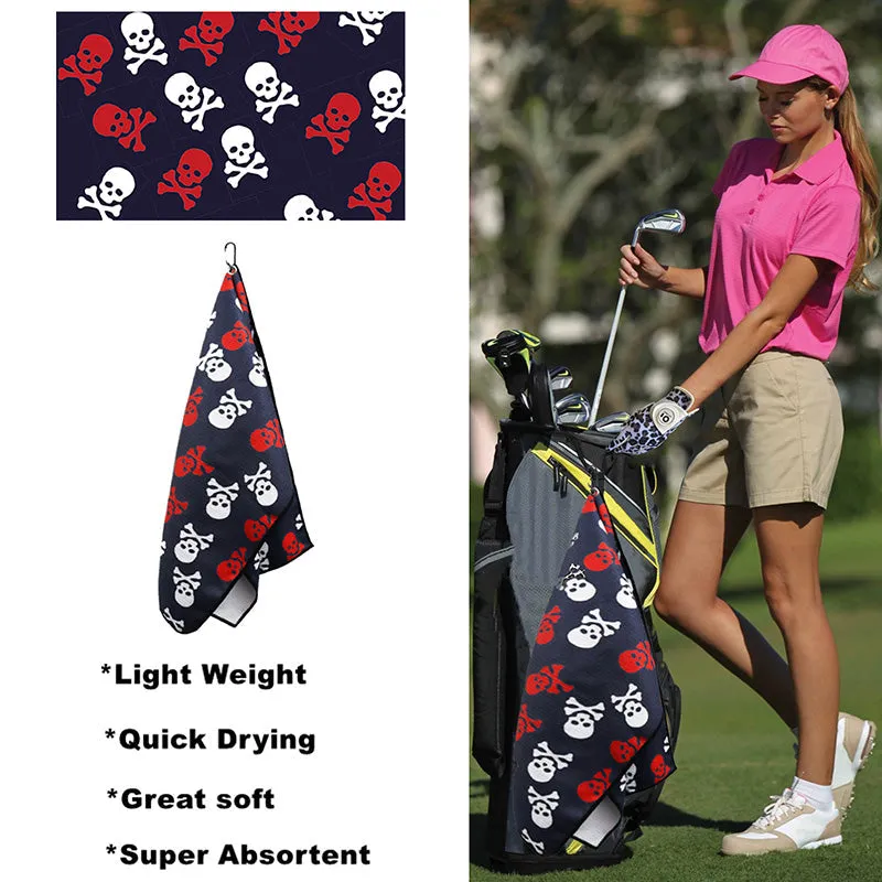Golf Towel Printed 14X42 Inch With Grommet Clip 1 Pack Mod Dot