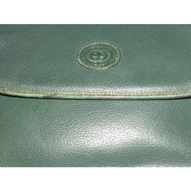 Gucci Vintage Purses Green Leather Bag