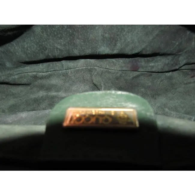 Gucci Vintage Purses Green Leather Bag