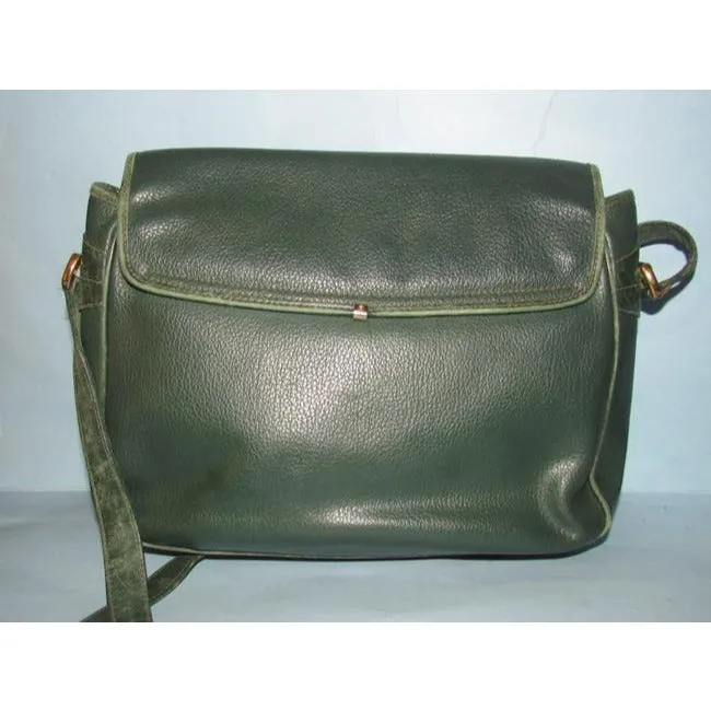Gucci Vintage Purses Green Leather Bag