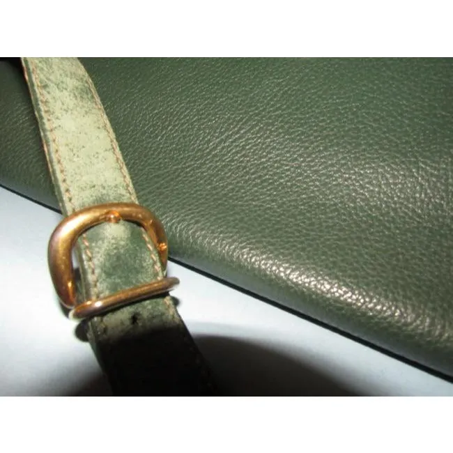 Gucci Vintage Purses Green Leather Bag