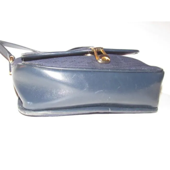 Gucci Vintage Pursesdesigner Purses Blue Leather And Gg Leather Shoulder Bag