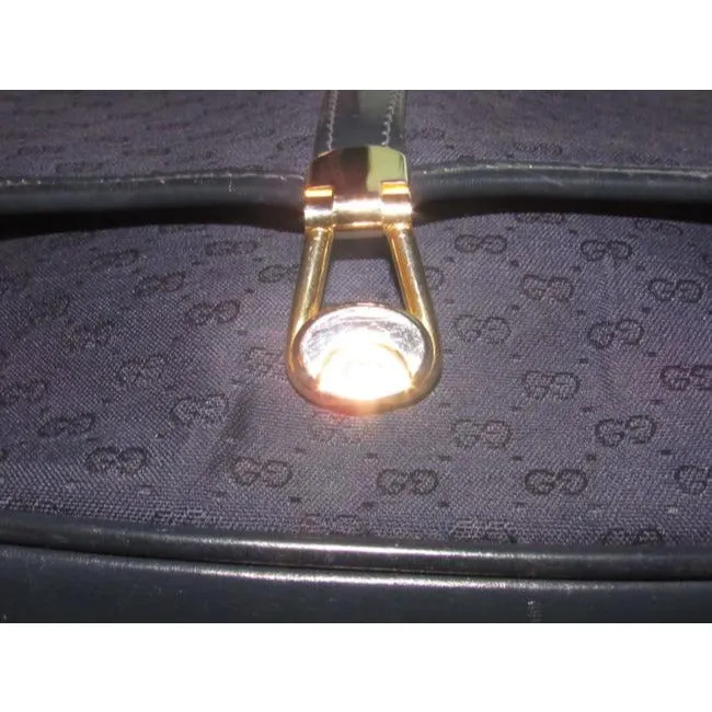 Gucci Vintage Pursesdesigner Purses Blue Leather And Gg Leather Shoulder Bag