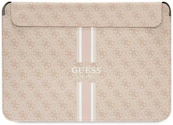 Guess 4G Printed Stripes Laptop Sleeve for 16" MacBook Pink - GUCS16P4RPSP