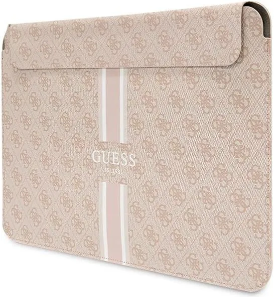 Guess 4G Printed Stripes Laptop Sleeve for 16" MacBook Pink - GUCS16P4RPSP
