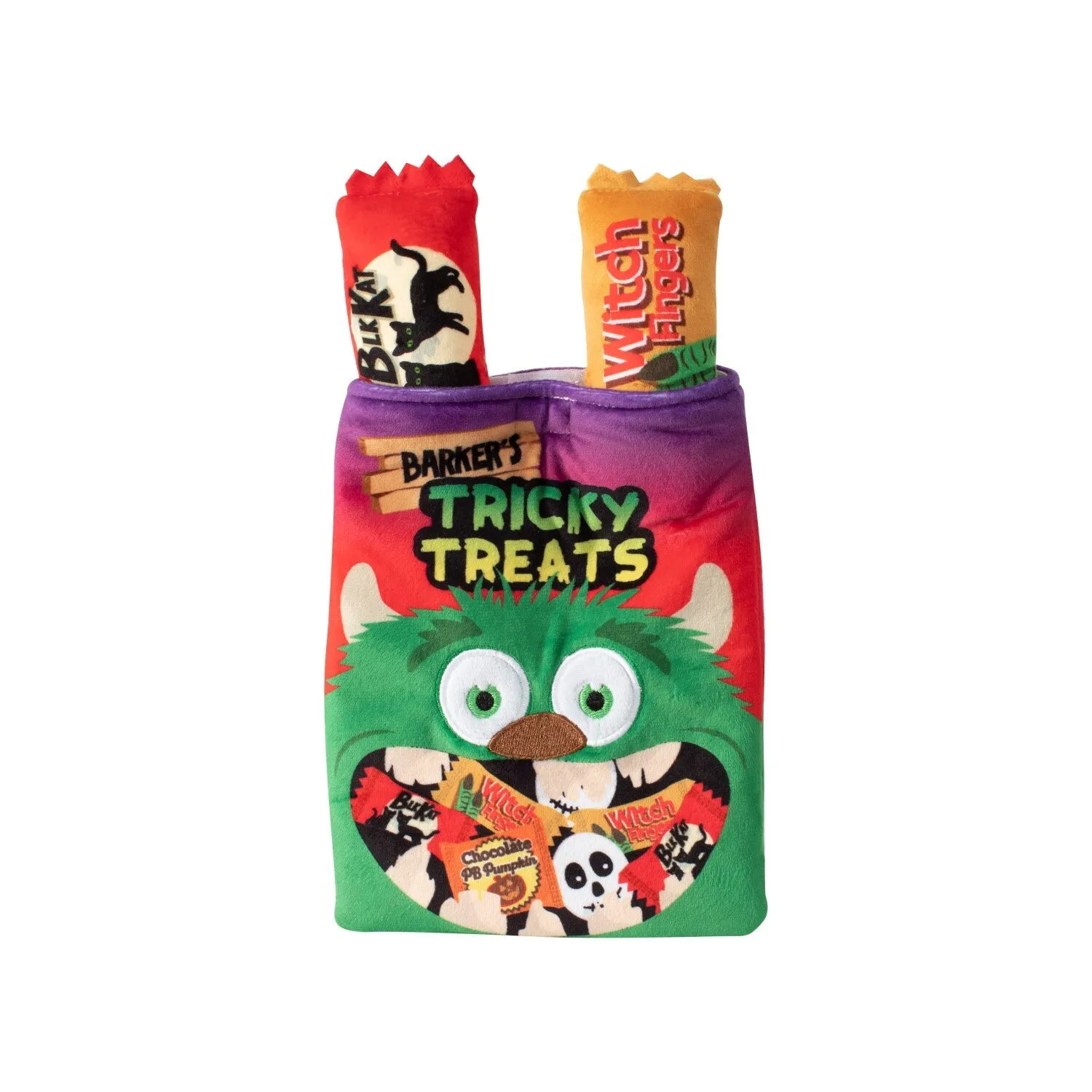 Halloween Plush Crinkle Squeaker Toy - Tricky Treats Burrow