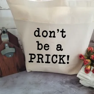 Heavy Cotton Canvas Tote | Large Funny Tote Bag with Pockets | Reusable Bag for Shopping, Beach. Books, or Overnight