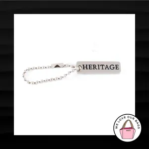 HERITAGE BY WOLF DESIGNS SILVER METAL KEY FOB BAG CHARM KEYCHAIN HANG TAG