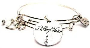 I Play Violin Expandable Bangle Bracelet Set