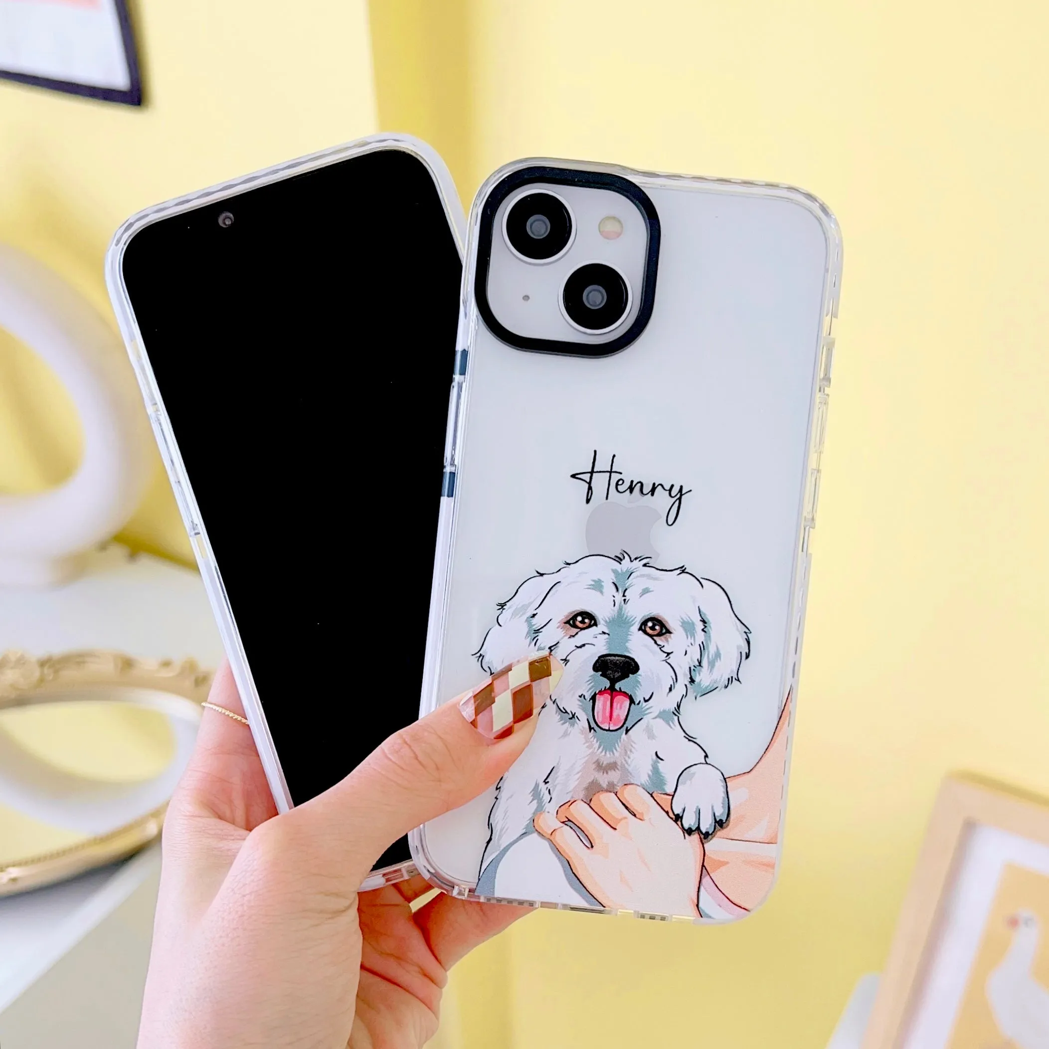 iPhone Impact Proof Customised Silicon Case ( Dog On Shoulder )