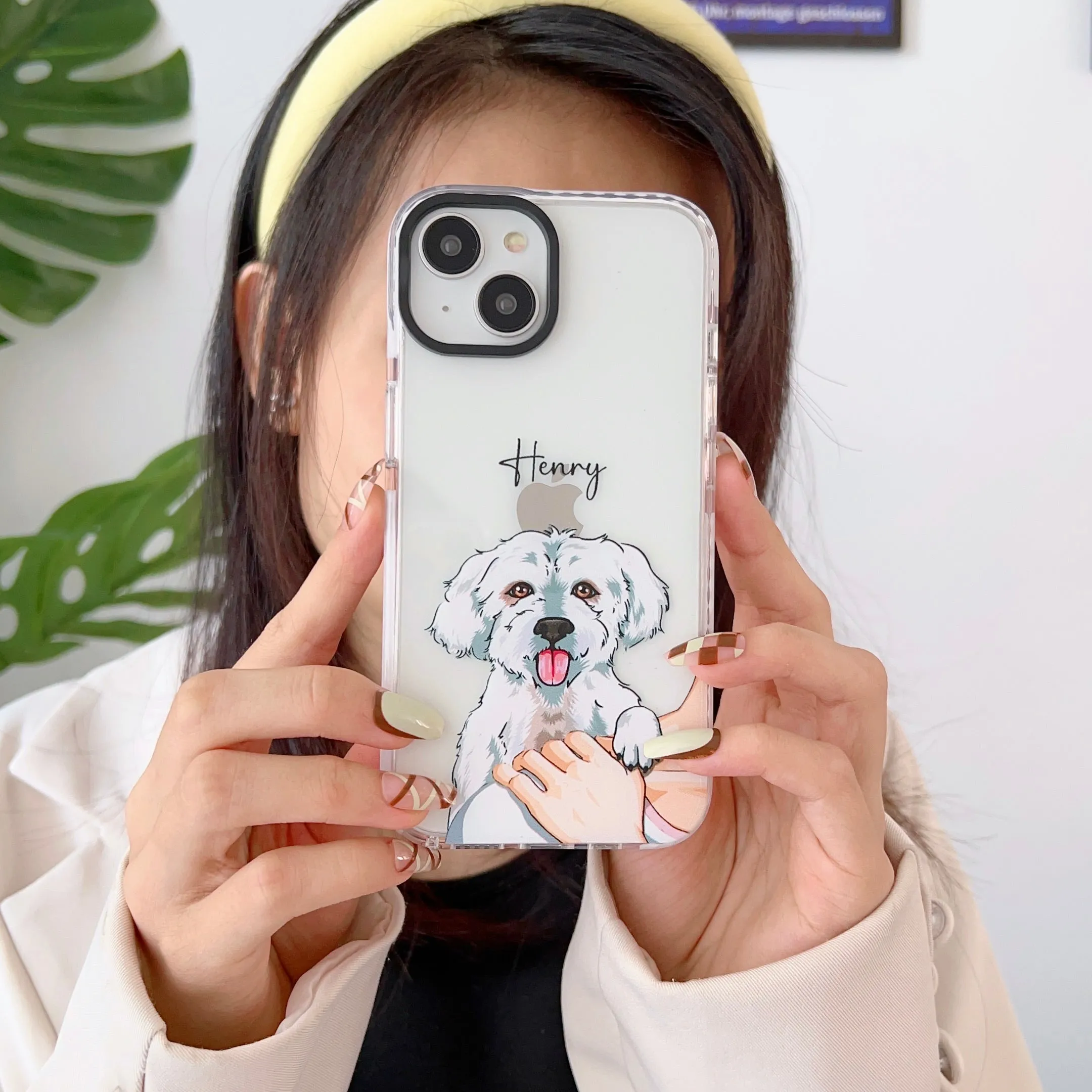iPhone Impact Proof Customised Silicon Case ( Dog On Shoulder )