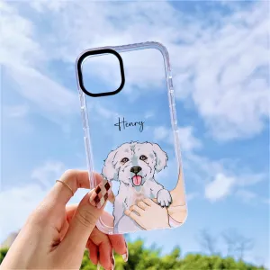 iPhone Impact Proof Customised Silicon Case ( Dog On Shoulder )
