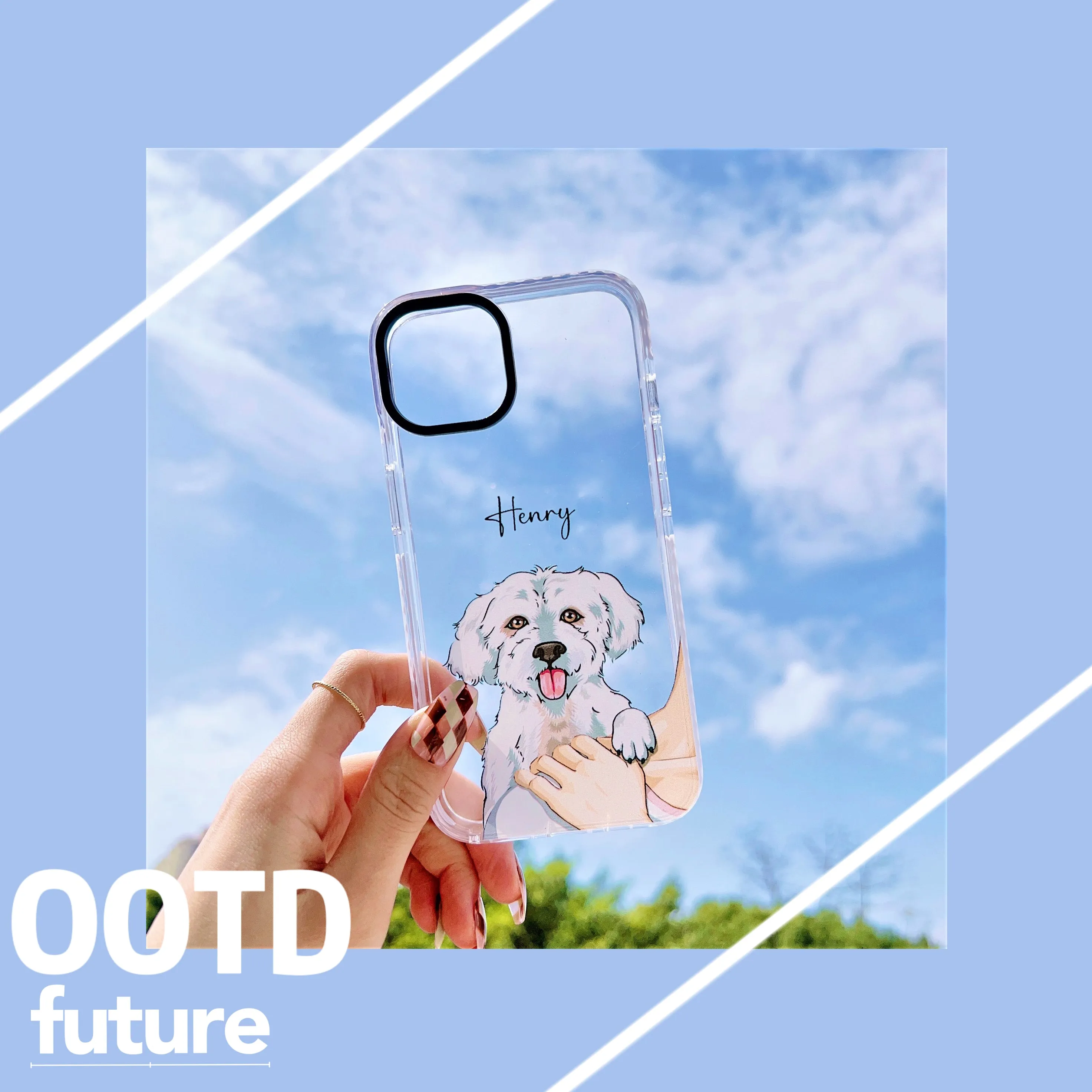 iPhone Impact Proof Customised Silicon Case ( Dog On Shoulder )